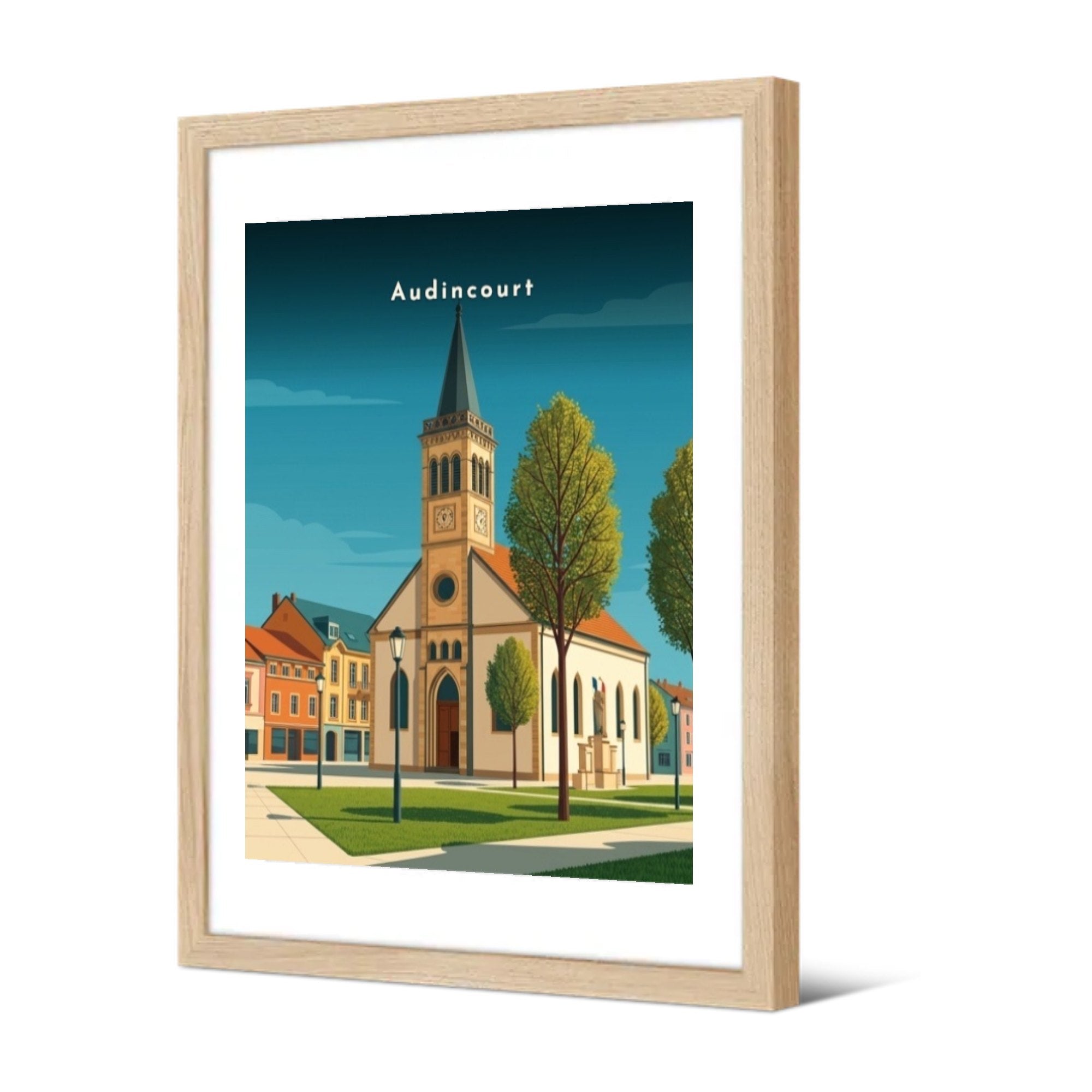 Le Temple protestant — Pôdevache, encadrée, vue de trois quarts