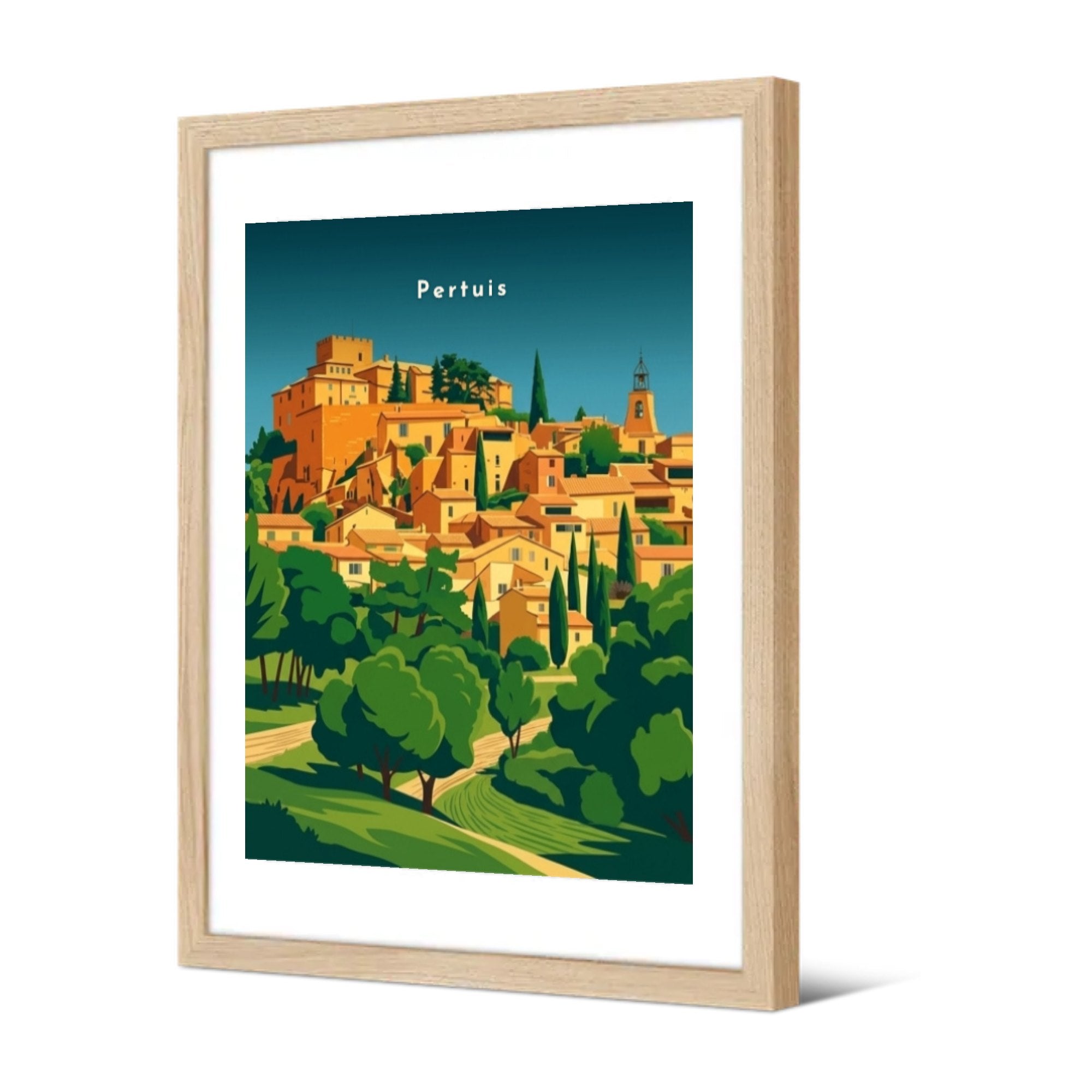 Village perché et château — Pôdevache, encadrée, vue de trois quarts