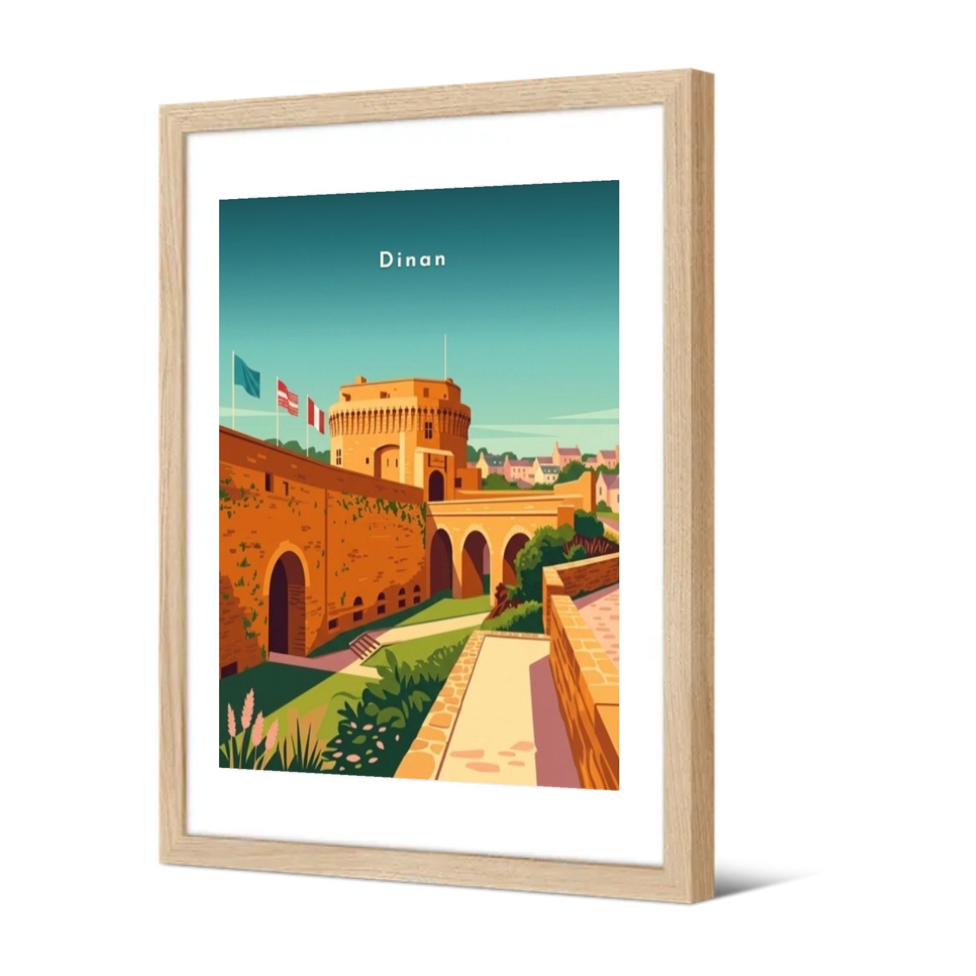 Le château et les remparts — Pôdevache, encadrée, vue de trois quarts