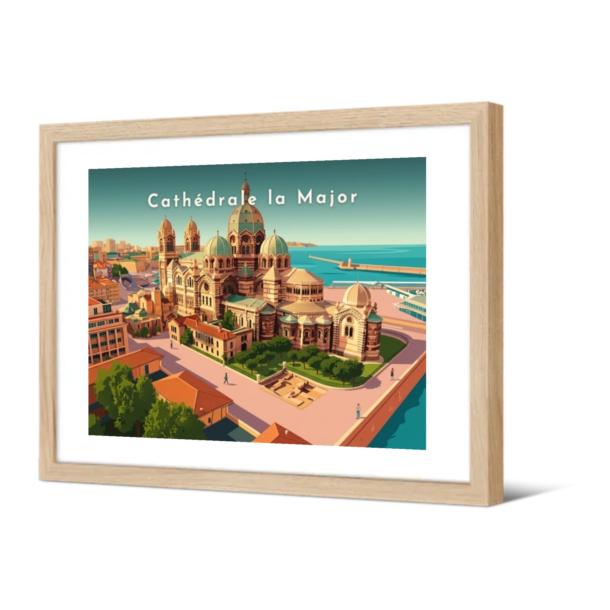 Cathédrale la Major — Pôdevache, encadrée, vue de trois quarts