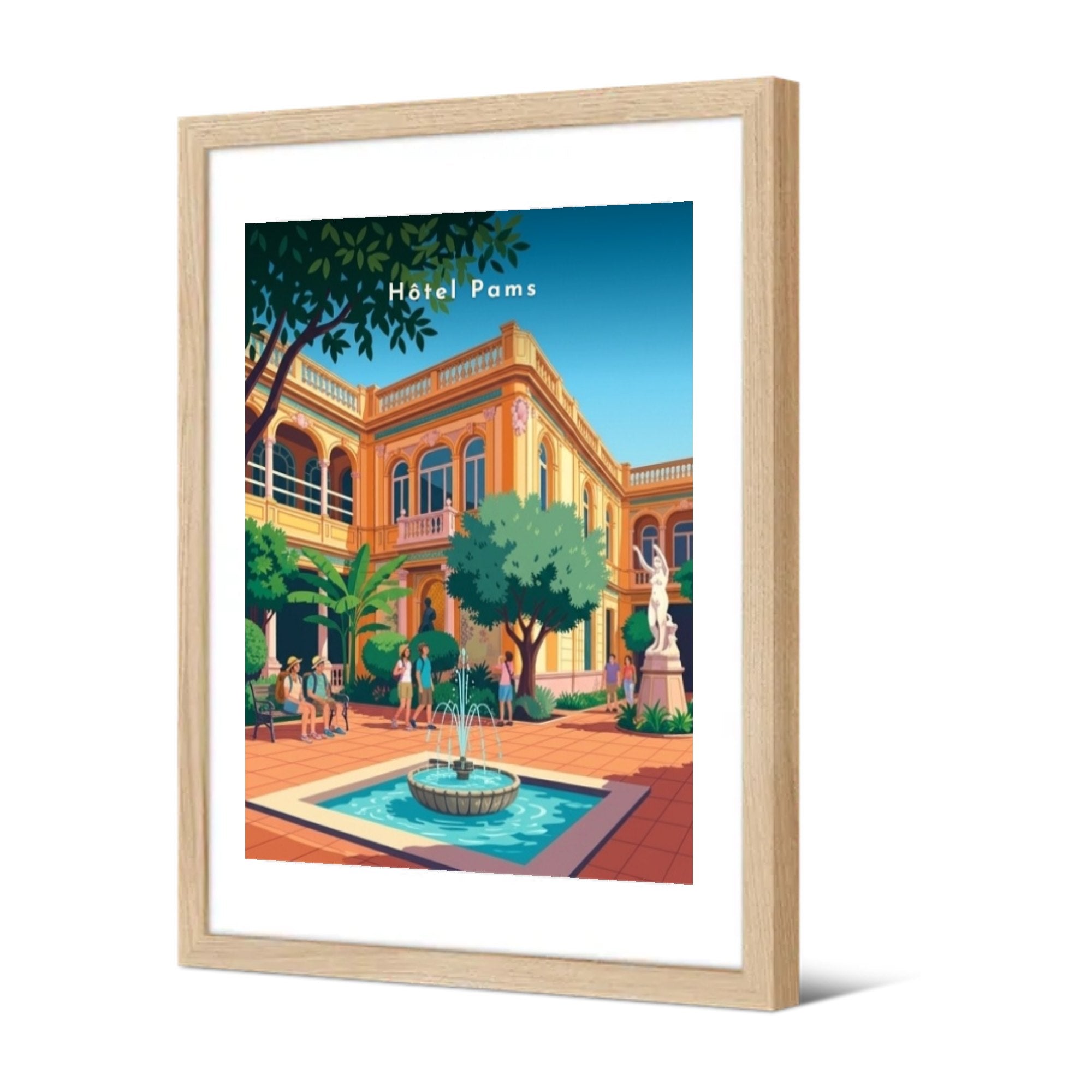 Hôtel Pams — Pôdevache, encadrée, vue de trois quarts