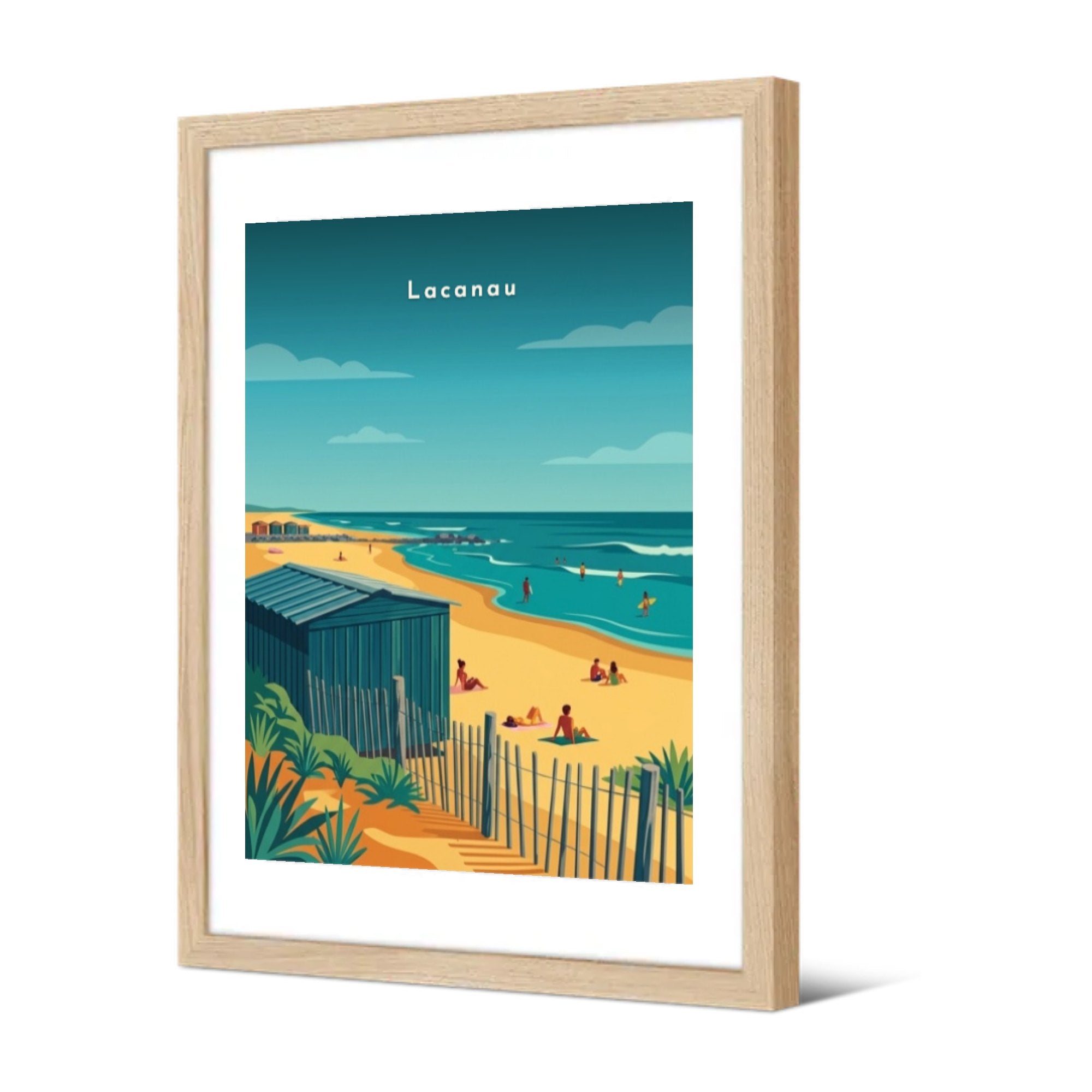 La Plage Centrale — Pôdevache, encadrée, vue de trois quarts