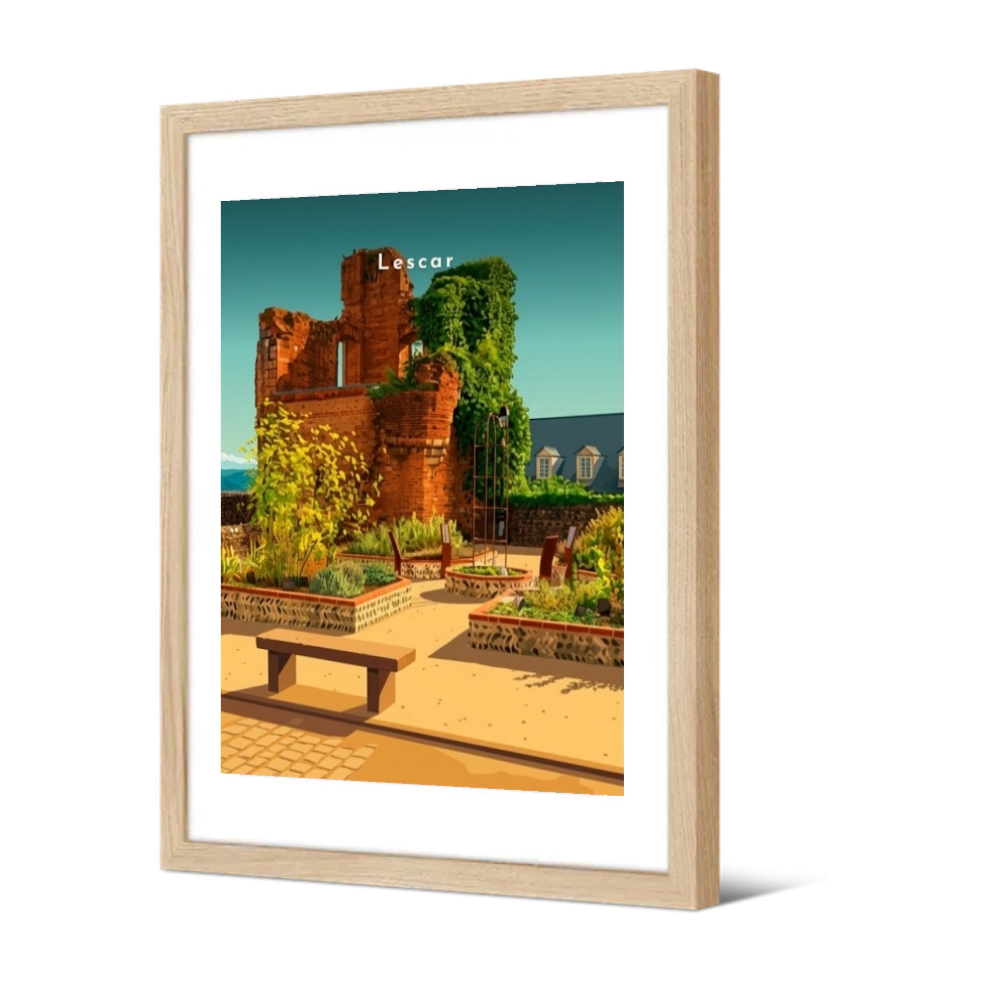 Le jardin médiéval — Pôdevache, encadrée, vue de trois quarts