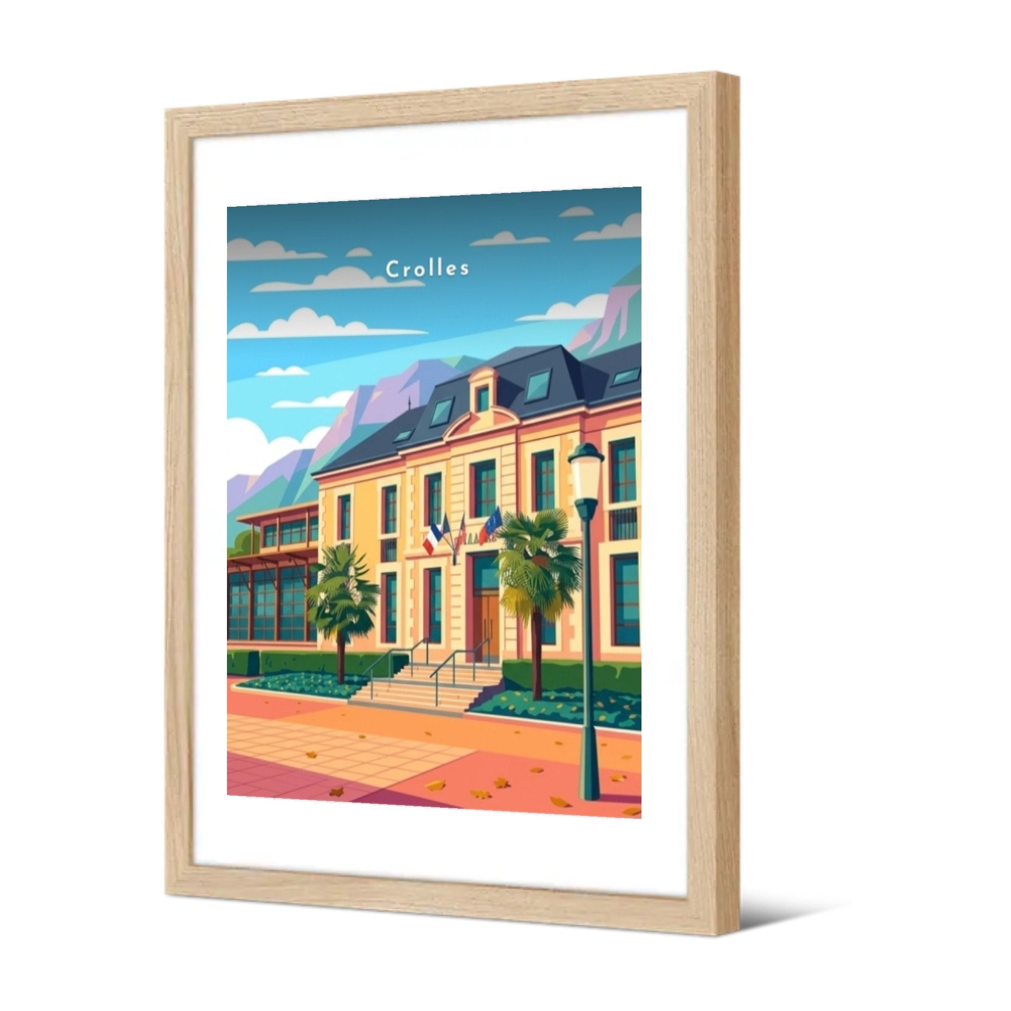 L'Hôtel de Ville — Pôdevache, encadrée, vue de trois quarts