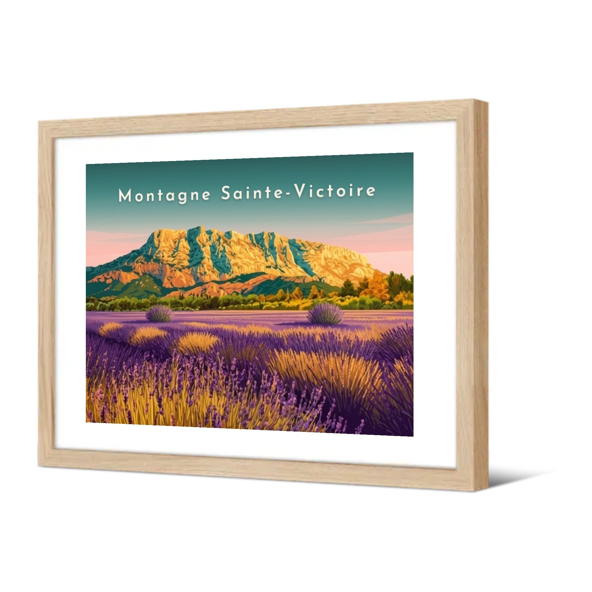 Montagne Sainte-Victoire — Pôdevache, encadrée, vue de trois quarts