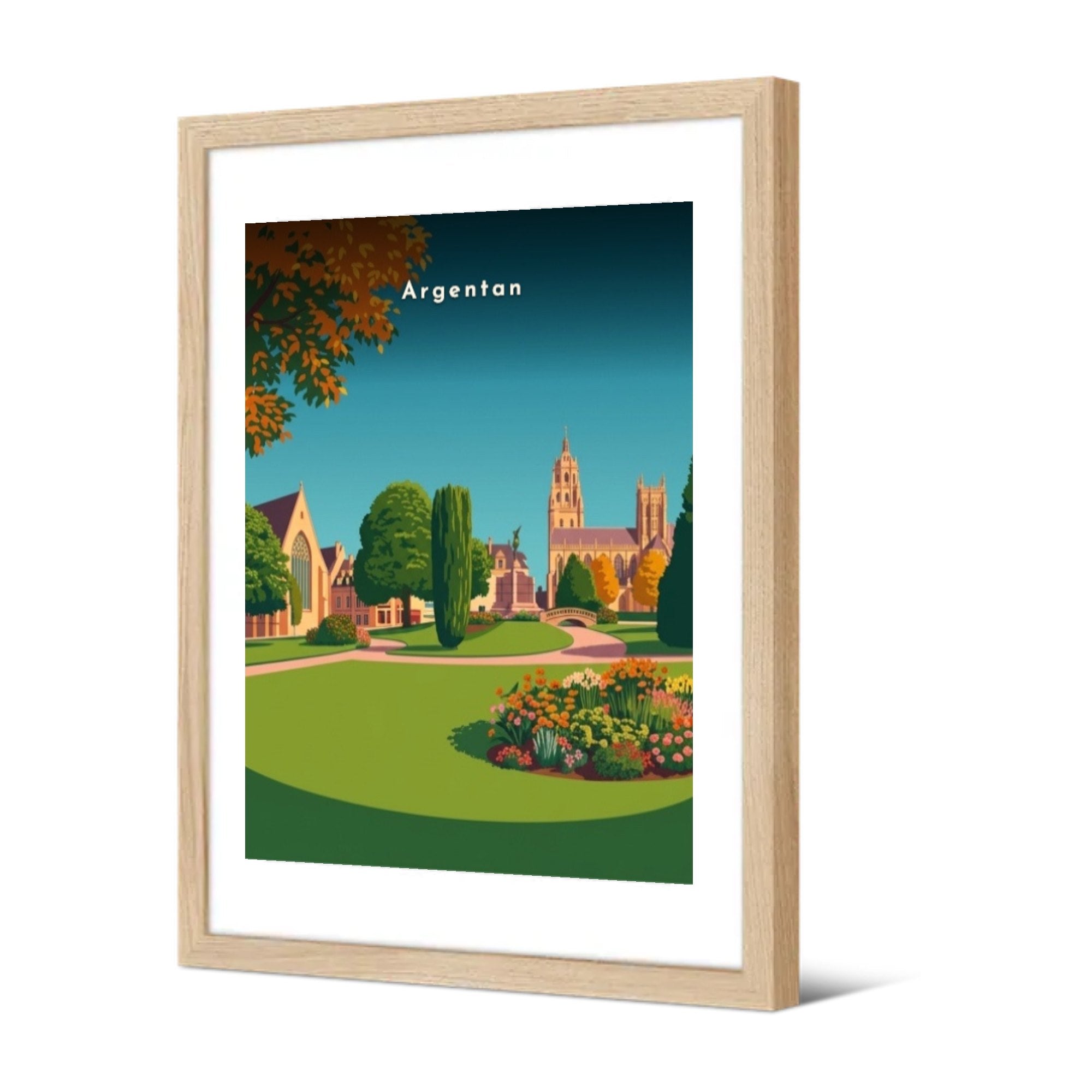 Saint-Germain depuis le jardin — Pôdevache, encadrée, vue de trois quarts