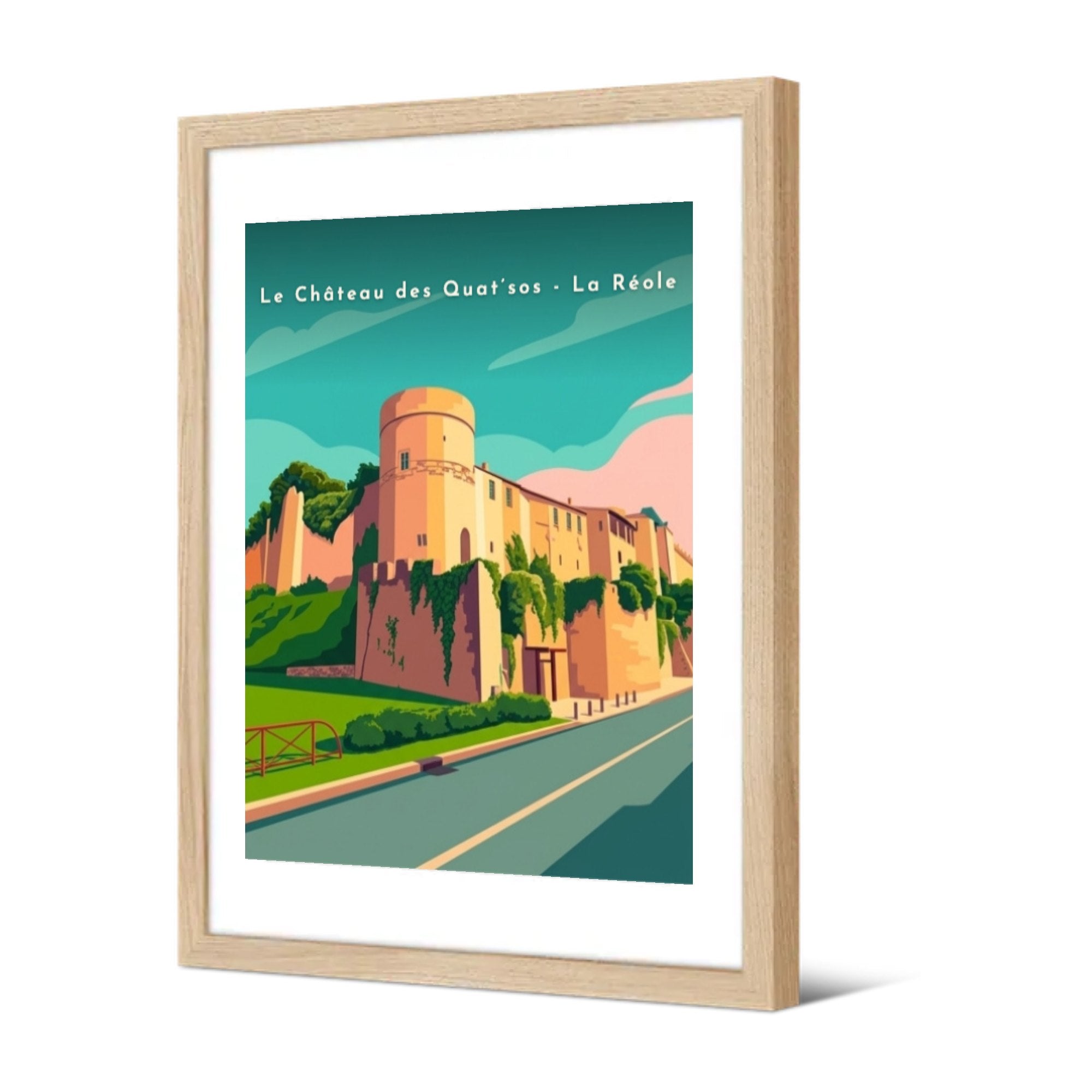 Le Château des Quat’sos - La Réole — Pôdevache, encadrée, vue de trois quarts