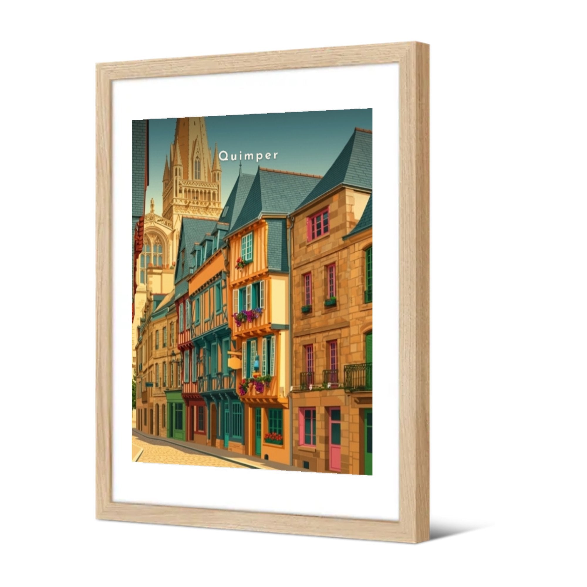 Rue Kéréon, façades à pans de bois — Pôdevache, encadrée, vue de trois quarts