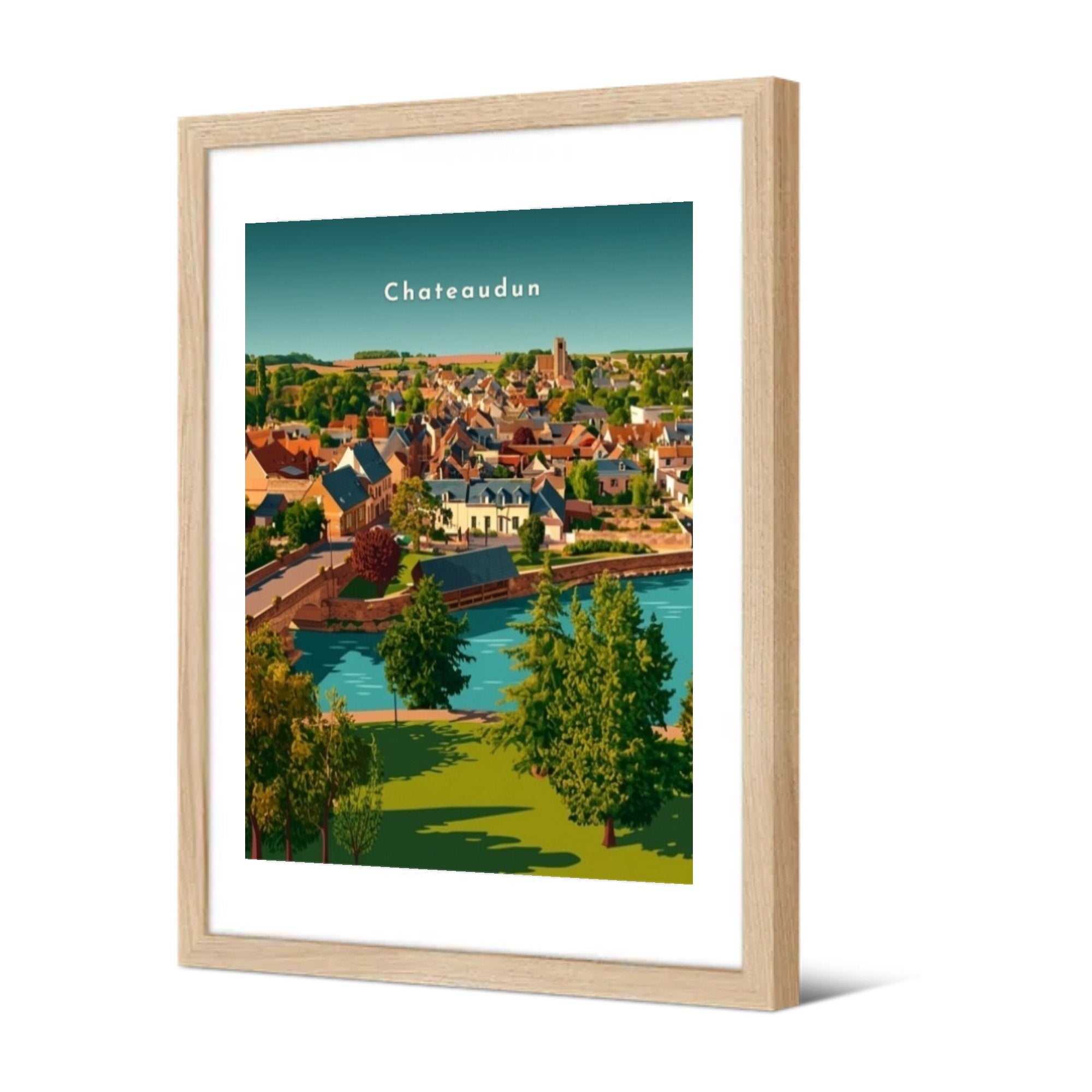 Les bords du Loir — Pôdevache, encadrée, vue de trois quarts