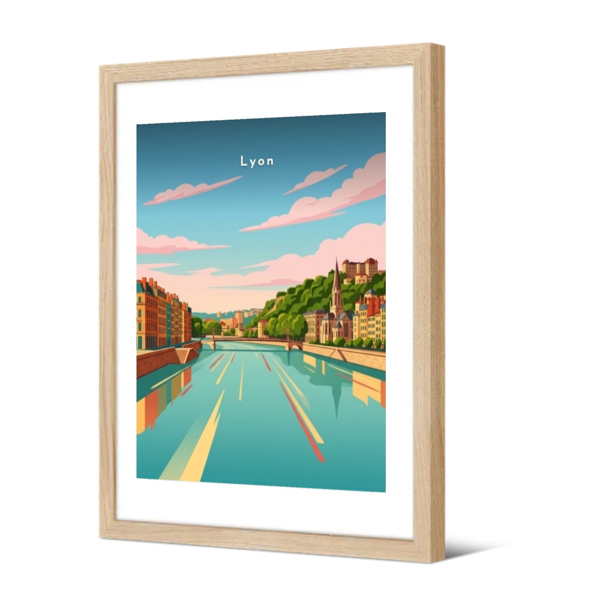 La Saône et l'église Saint-Georges — Pôdevache, encadrée, vue de trois quarts