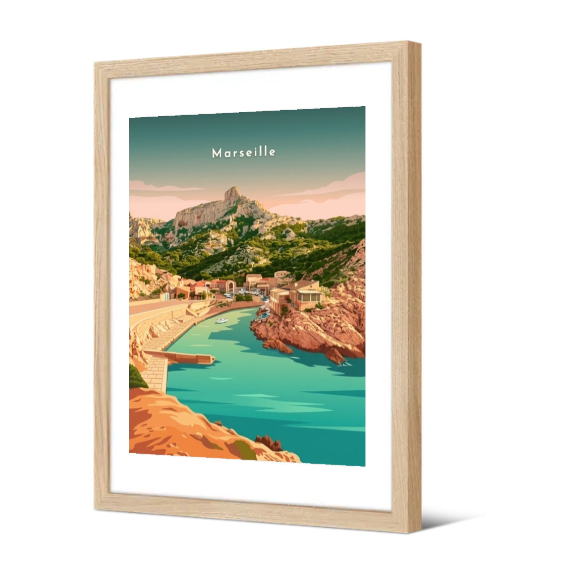 Calanque de Callelongue — Pôdevache, encadrée, vue de trois quarts