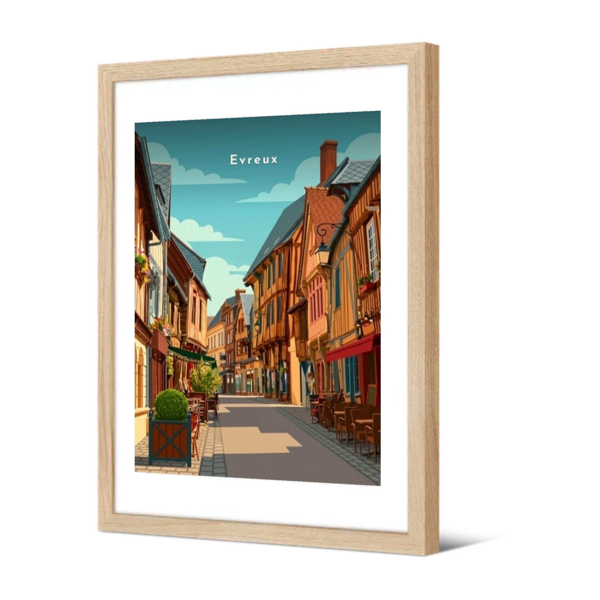 Ruelle aux maisons à pans de bois — Pôdevache, encadrée, vue de trois quarts