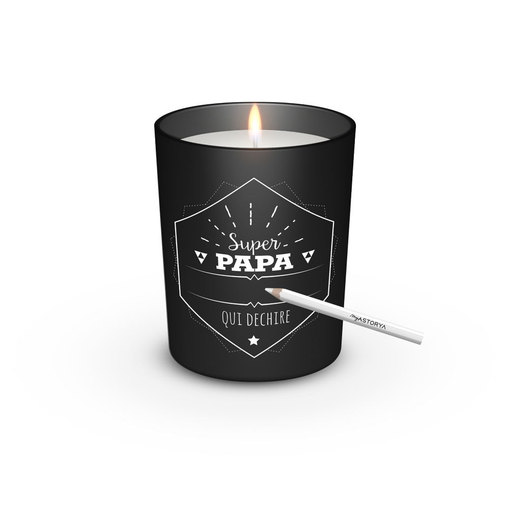 Bougie ardoise Super Papa