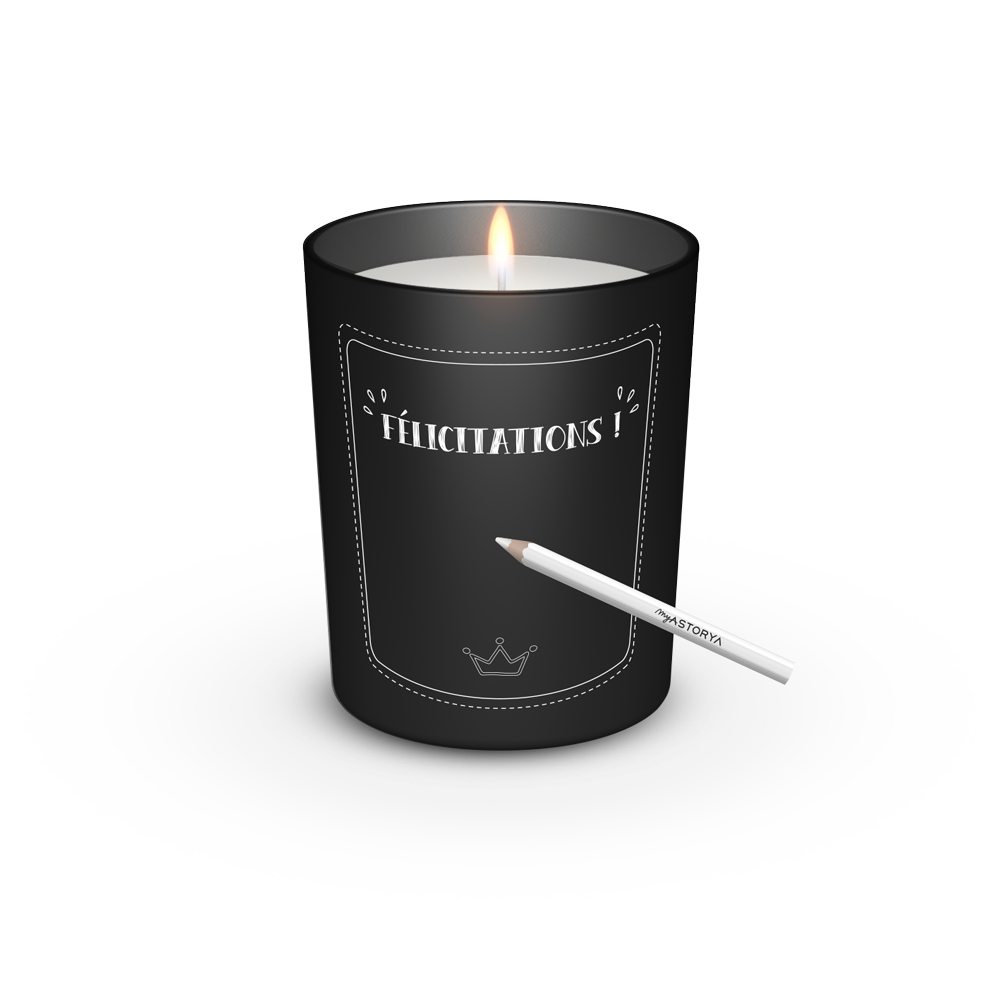 Bougie ardoise Félicitations
