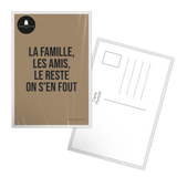 Carte postale en papier — modèle message Famille Amis