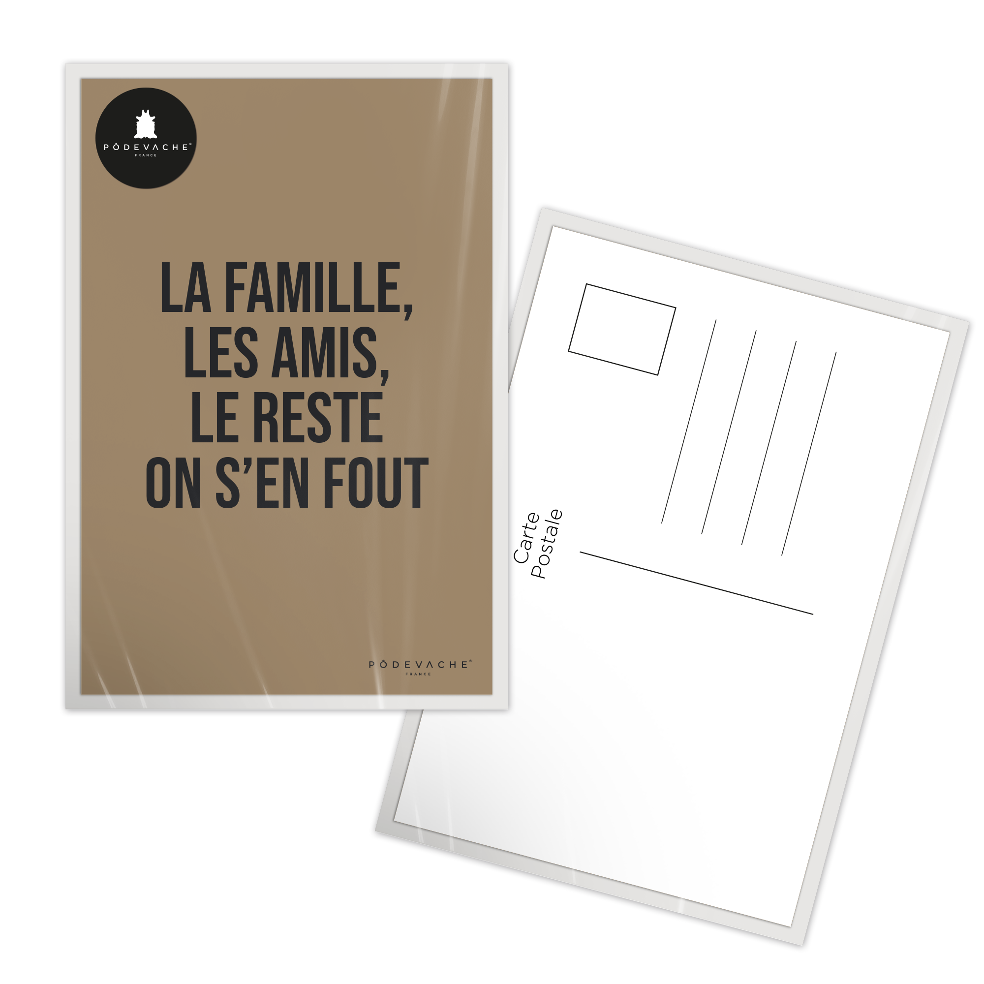 Carte postale message Famille Amis