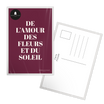 Carte postale en papier — modèle message Amour