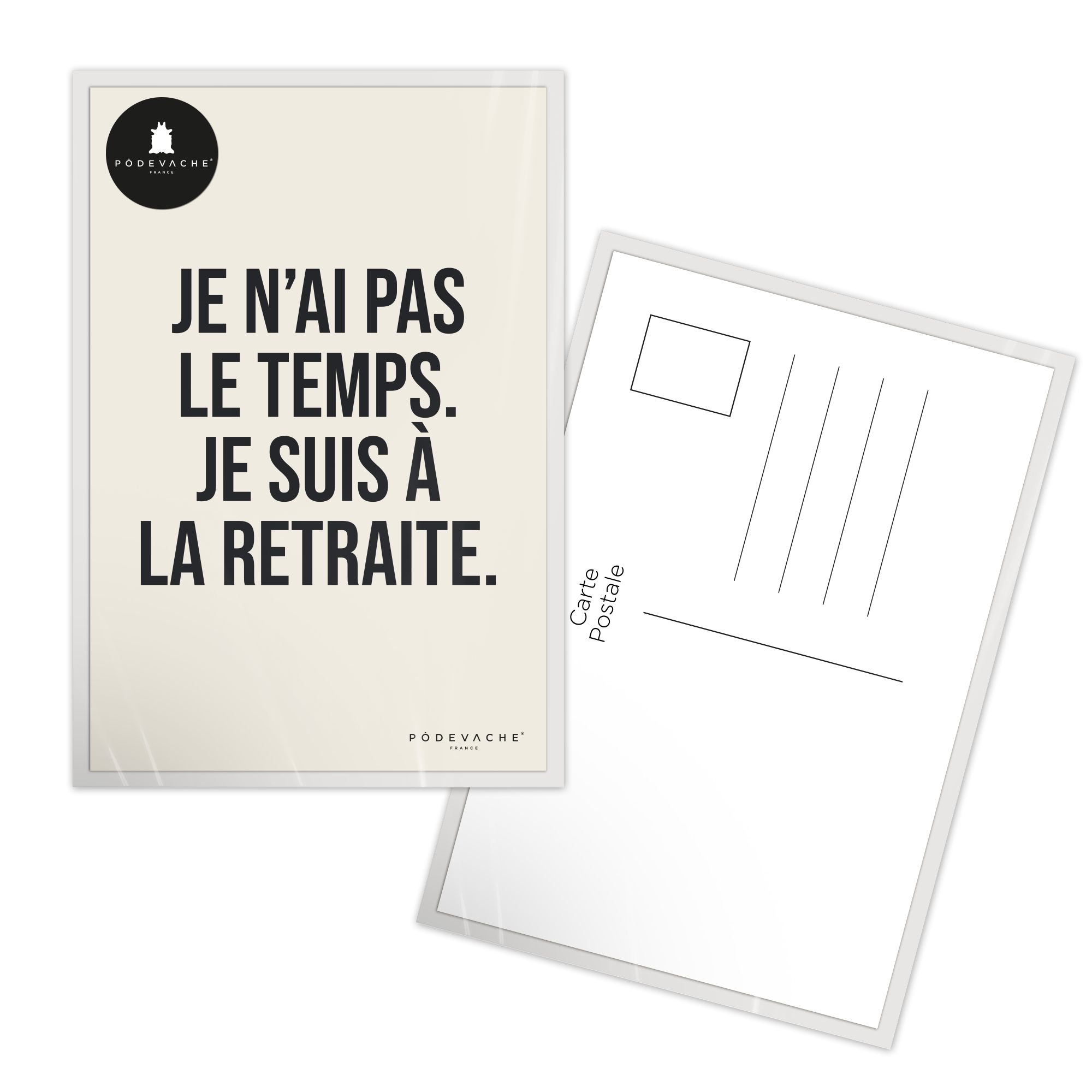 Carte postale message Retraite