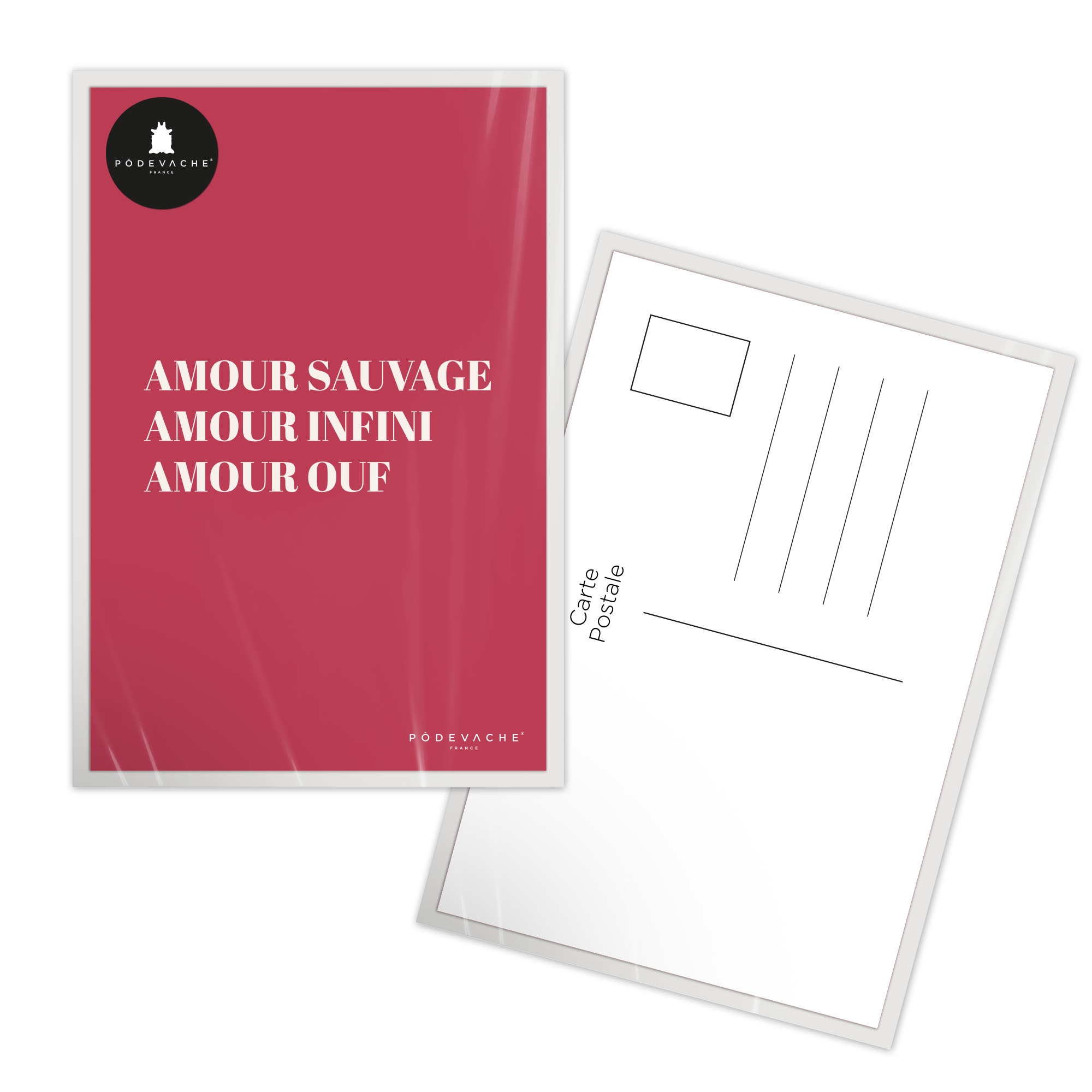 Carte postale message Amour Sauvage