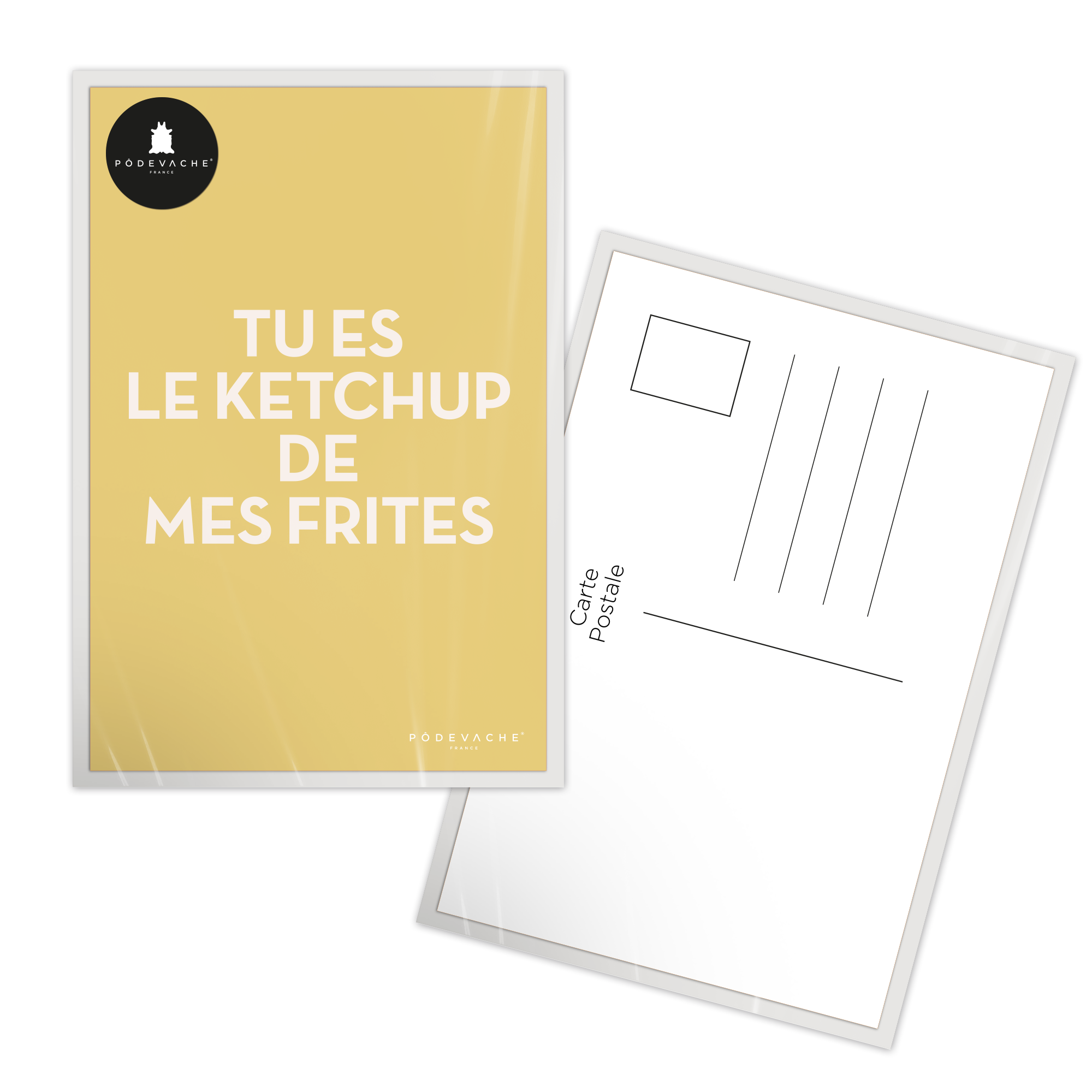 Carte postale message Ketchup