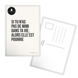 Carte postale en papier — modèle message Mimi
