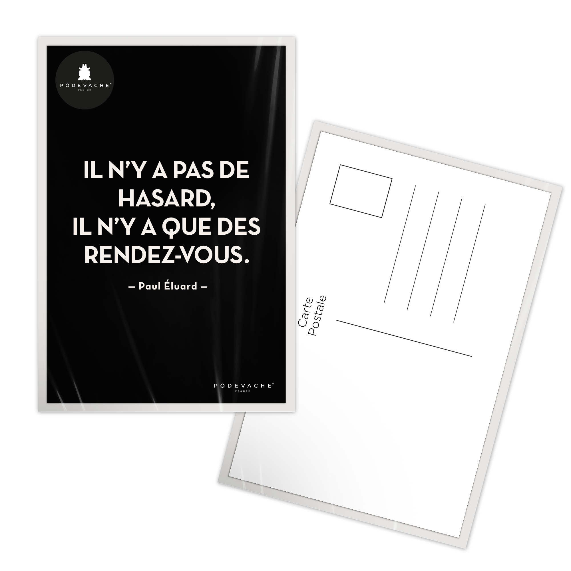 Carte postale message Hasard