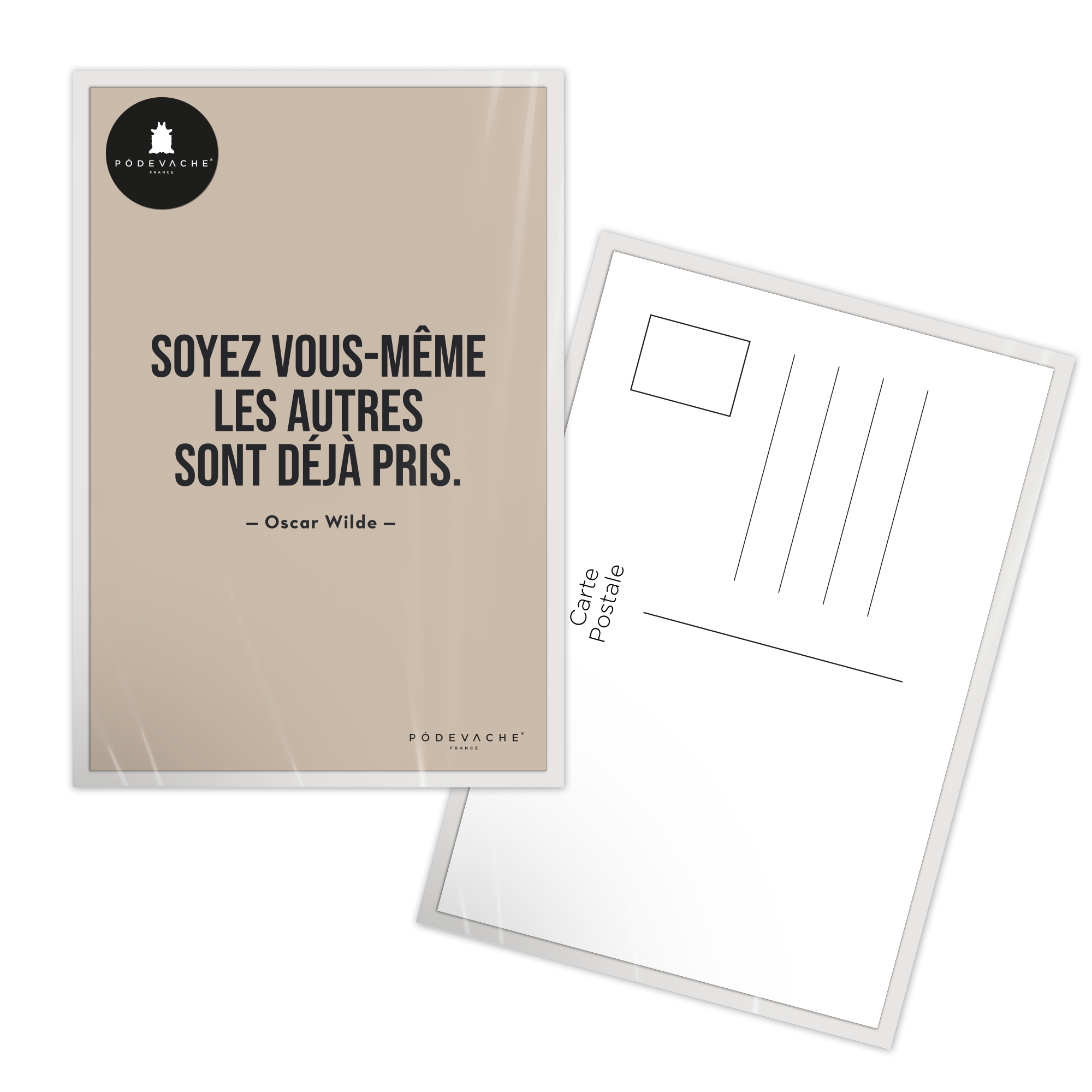 Carte postale message Oscar Wilde