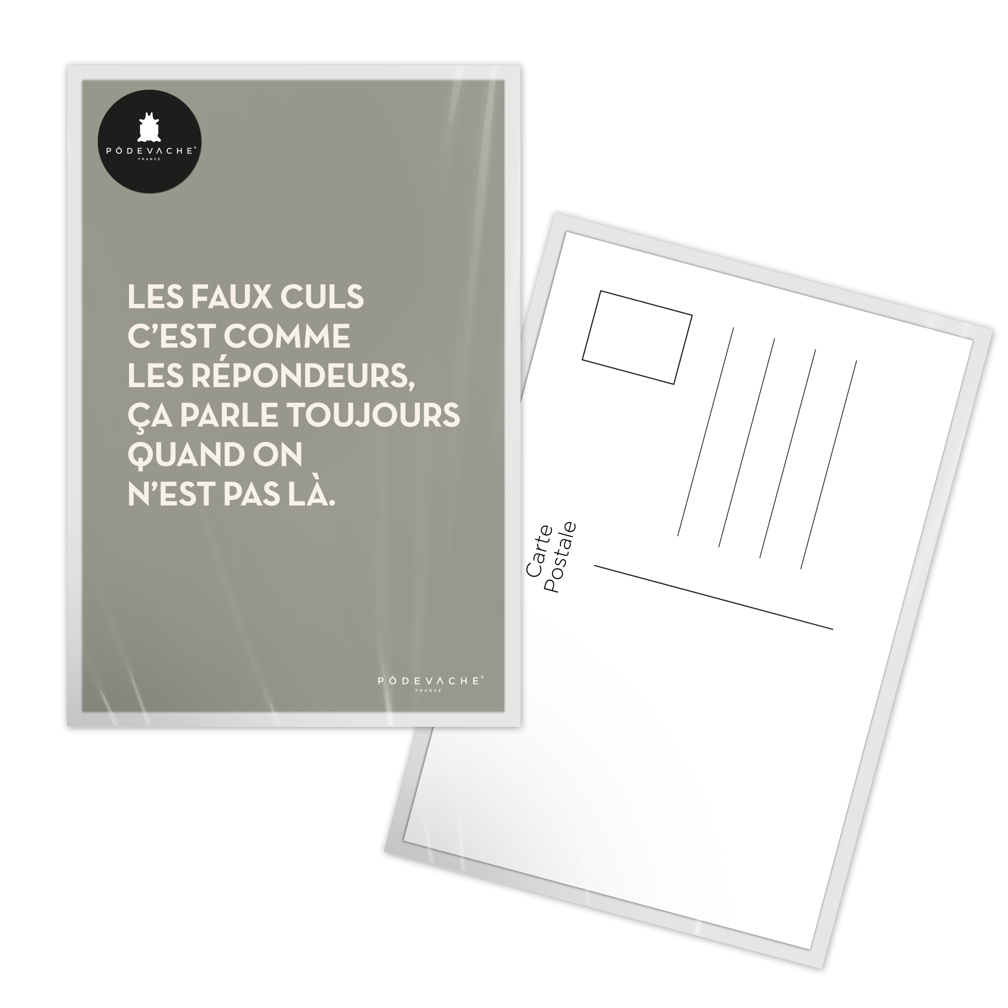 Carte postale message Faux Culs