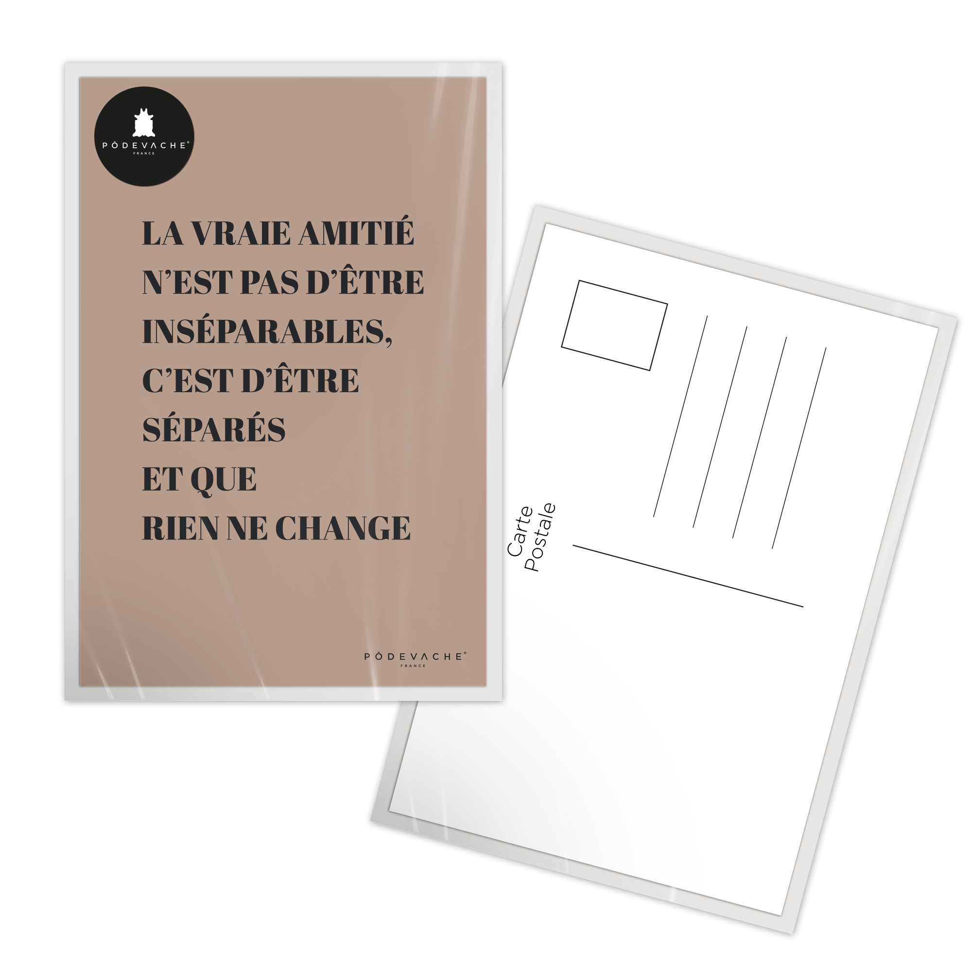 Carte postale message Amitié