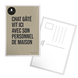 Carte postale en papier — modèle message Chat