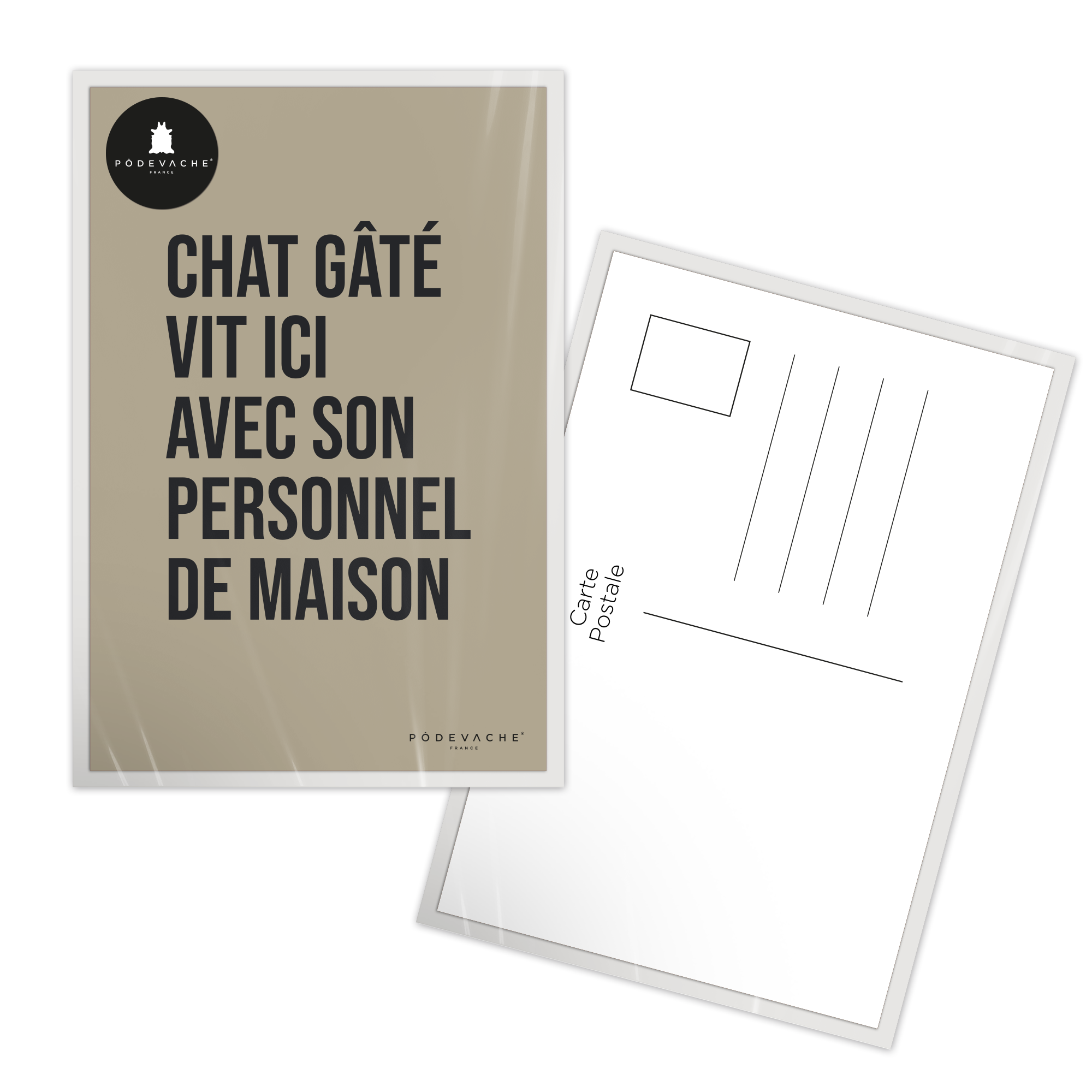 Carte postale message Chat