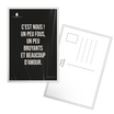 Carte postale message Un Peu Fous