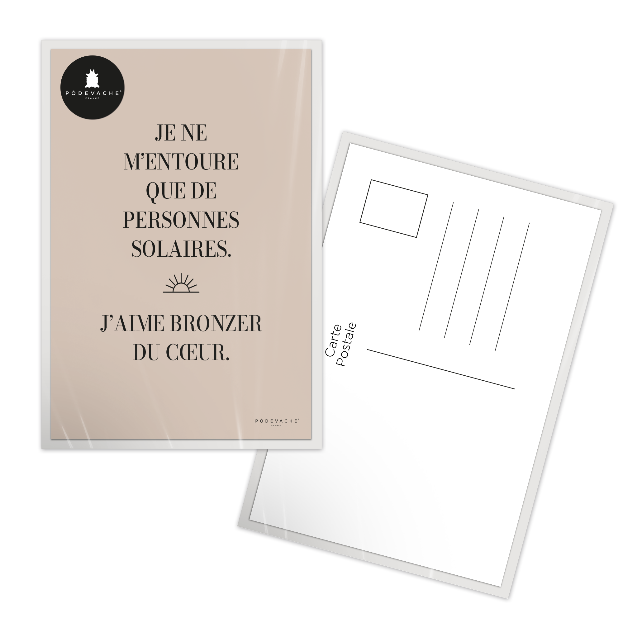 Carte postale message Personnes Solaires