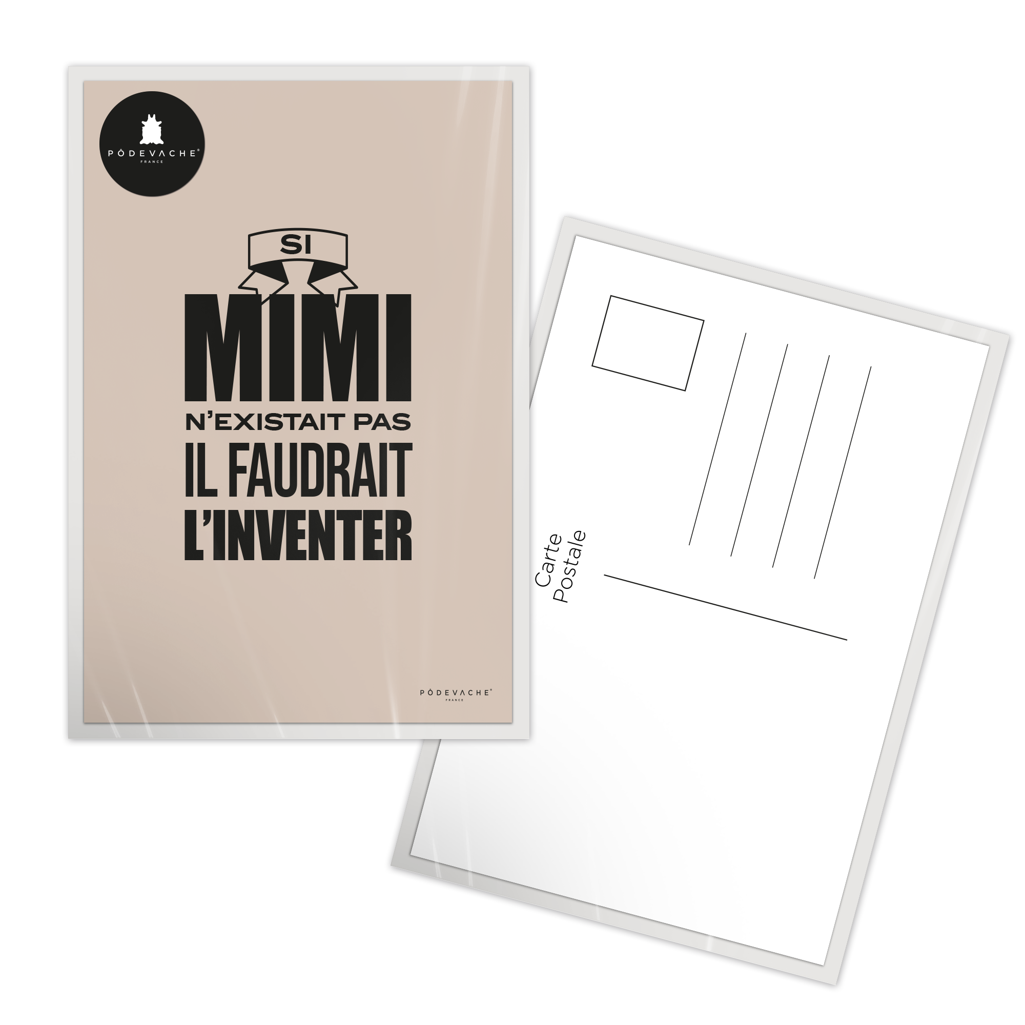 Carte postale message Mimi Inventer