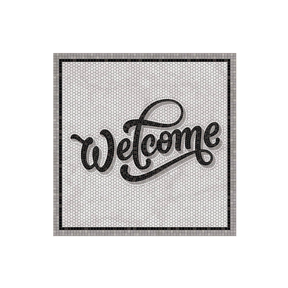 Set of 6 Welcome vinyl coasters