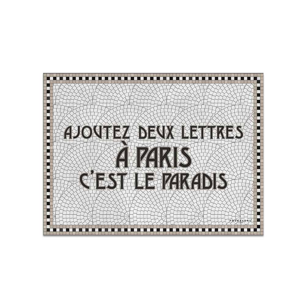 Set de table vinyle Mosaïc Gris Paris Paradis