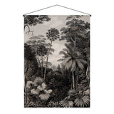 Kakémono en papier — modèle Abba, motif végétal et floral