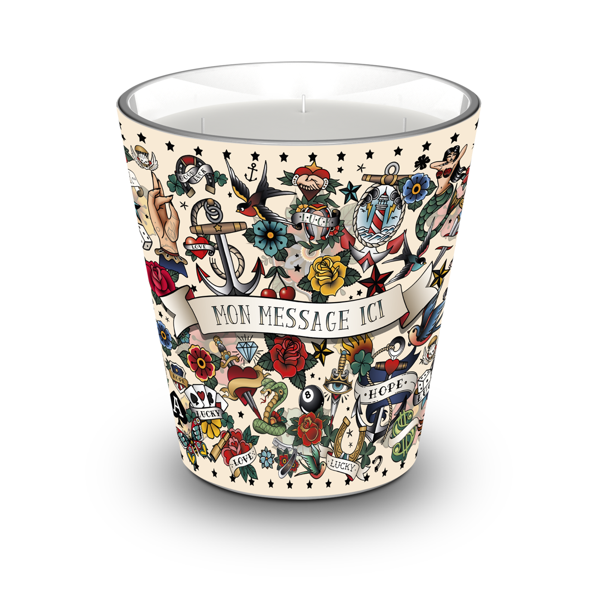 Bougie parfumée personnalisée Tattoo
