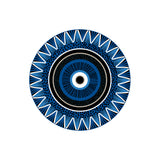 Dessous de verre en vinyle rond — modèle Yelki, inspiration bord de mer