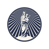 Dessous de verre en vinyle rond — modèle Bonne Mère