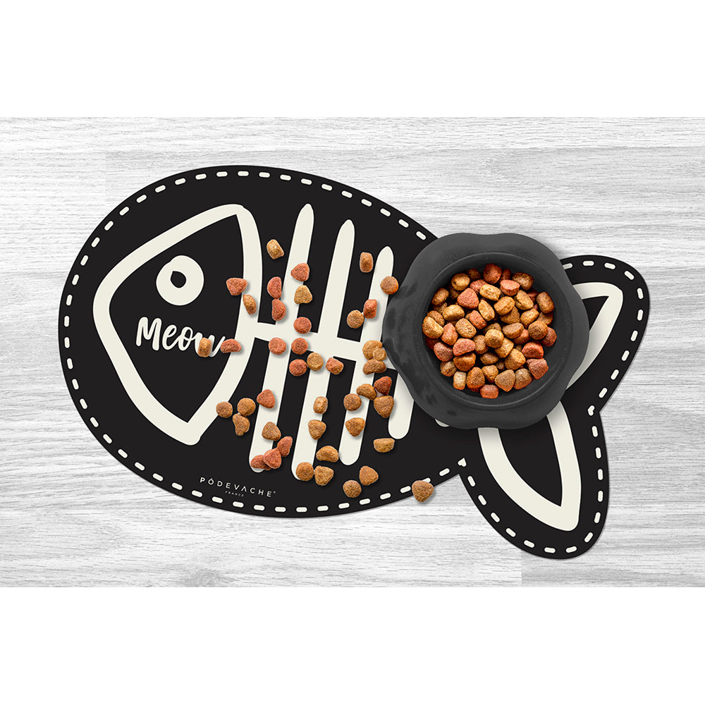 Meow vinyl fish bowl mat - Cat