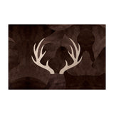 Deer horns vinyl rug