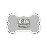 Dog Mama bone-shaped vinyl bowl mat - Dog
