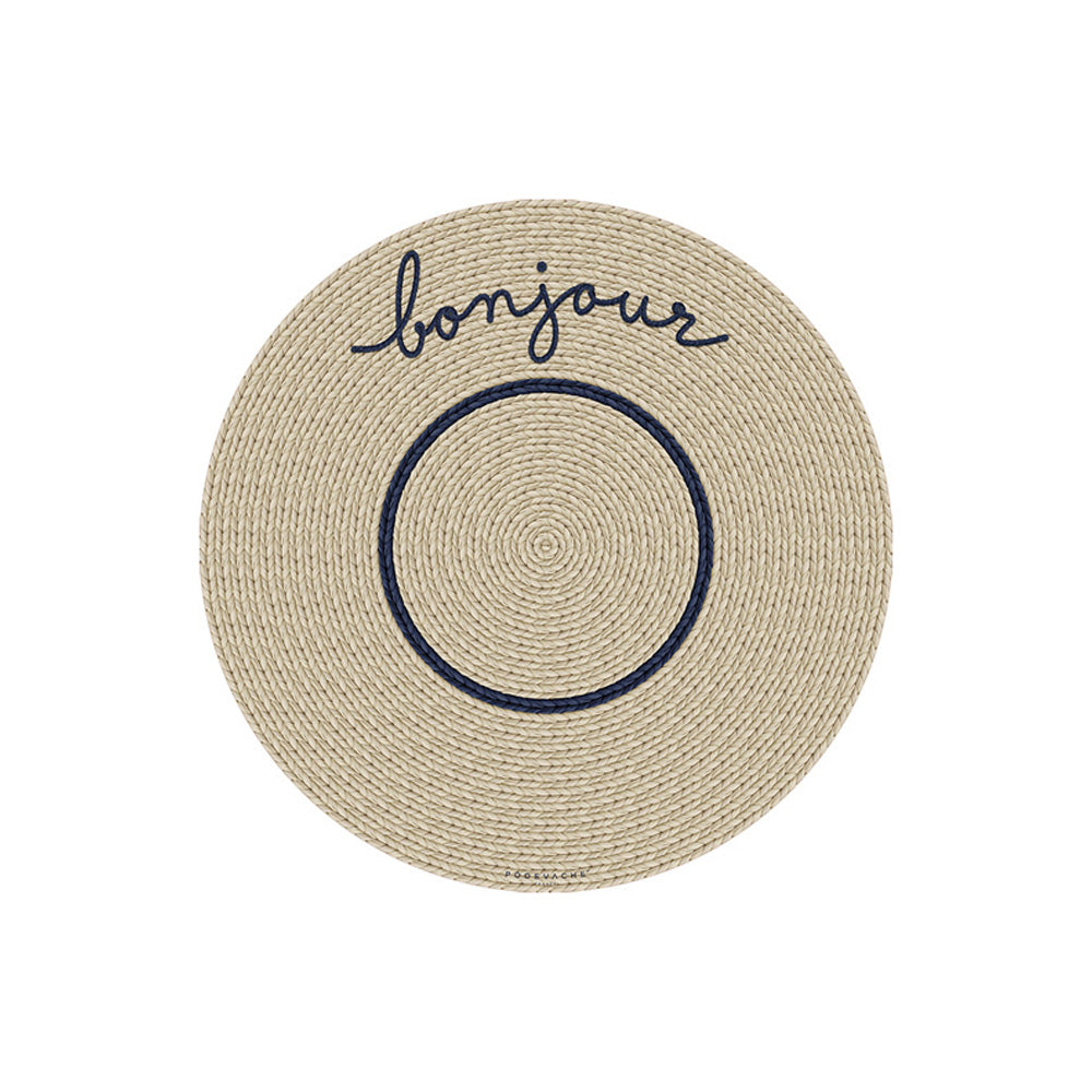 Set of 6 Kea Bonjour vinyl coasters