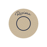 Dessous de verre en vinyle rond — modèle Kea Riviera, inspiration bord de mer