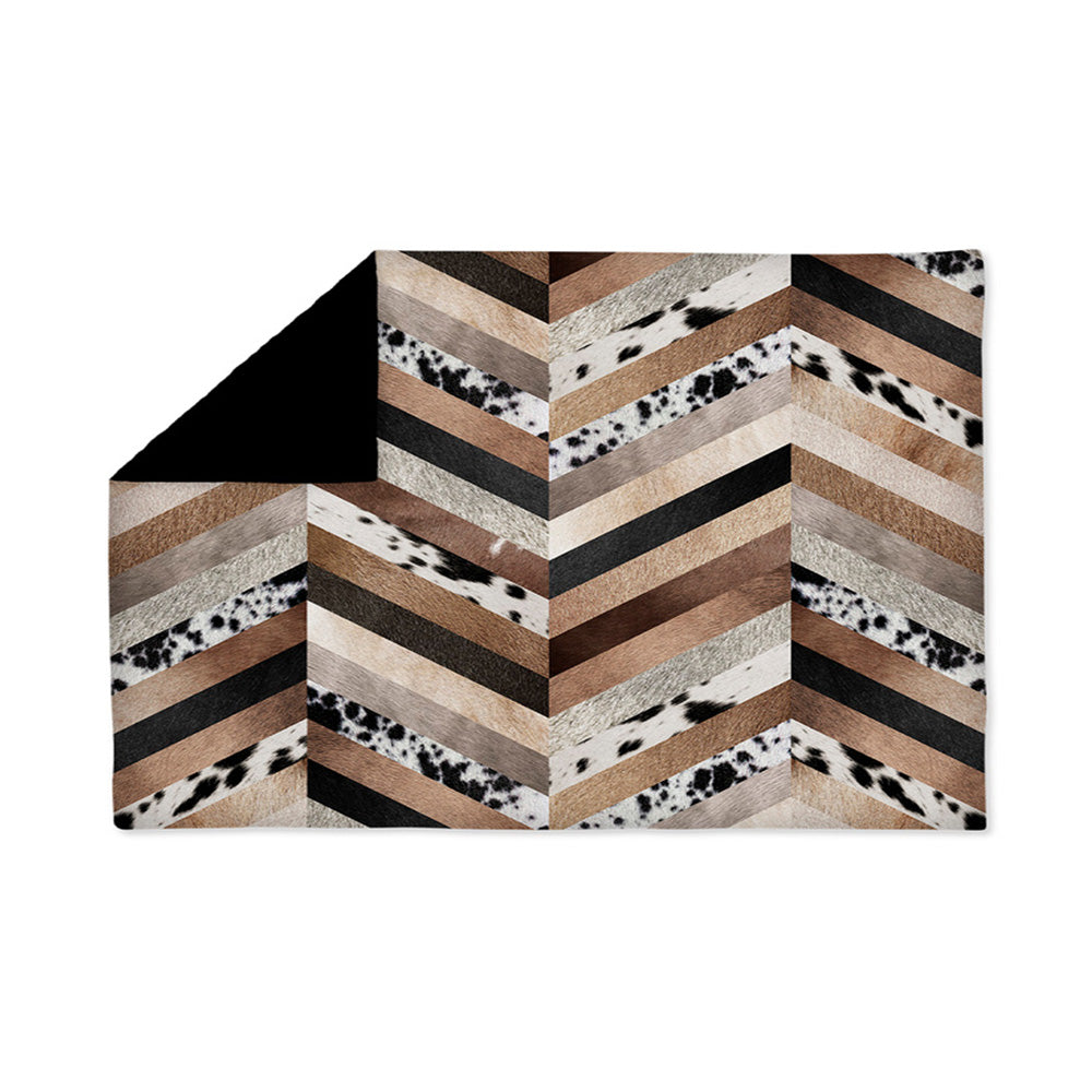 Plaid Velours Patchwork