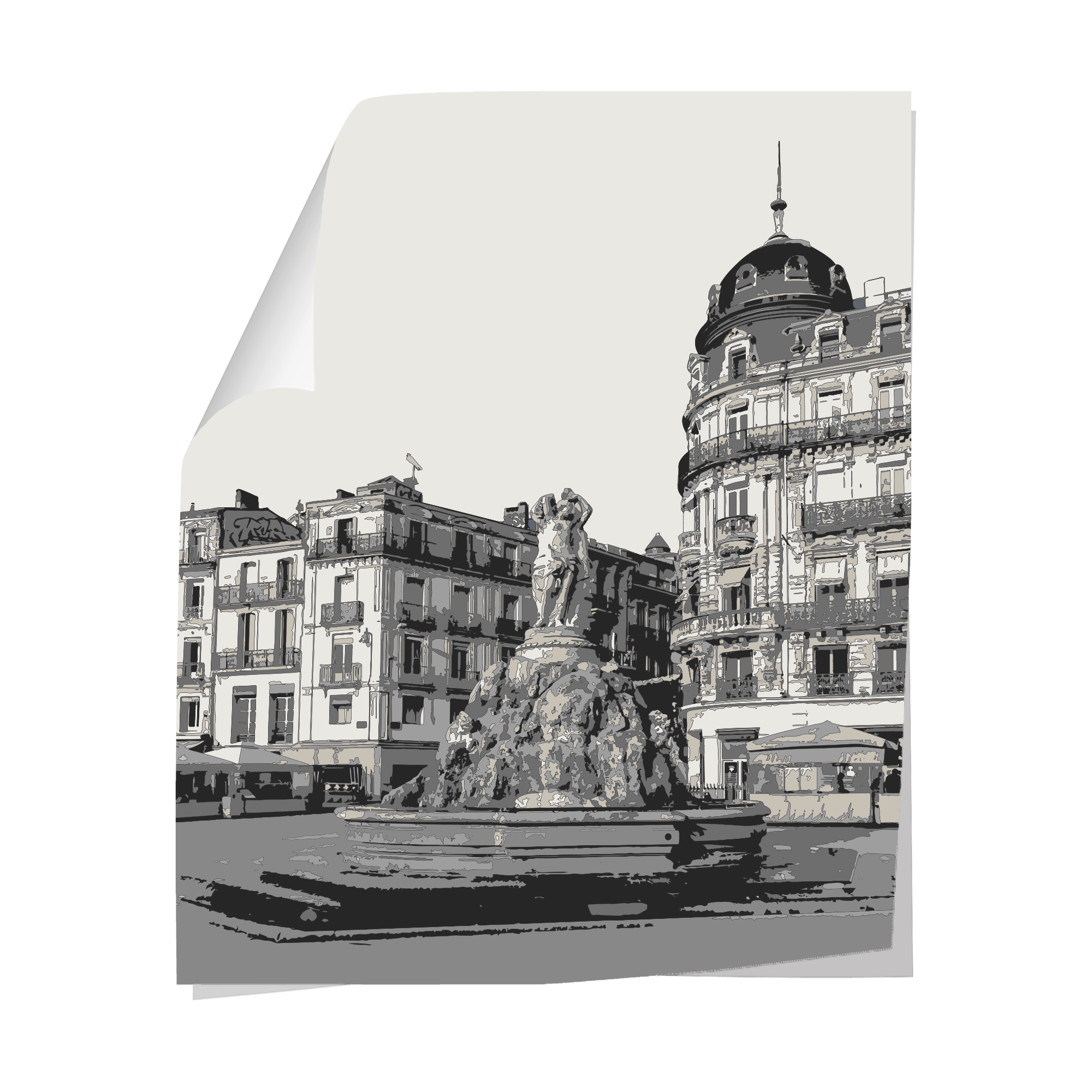 Papier peint panoramique Montpellier