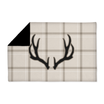 Plaid velours Cornes Beige