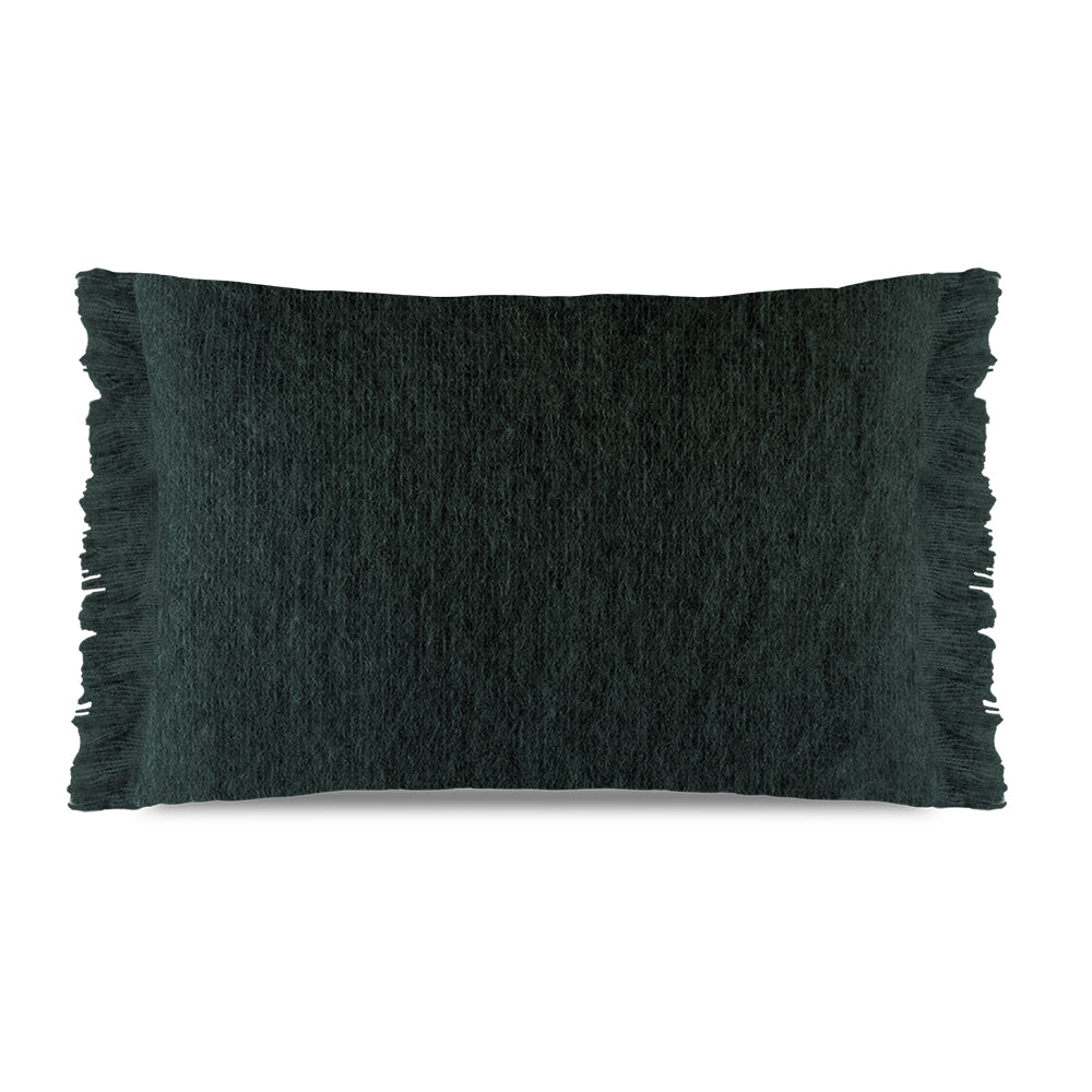 Coussin mohair uni Sapin