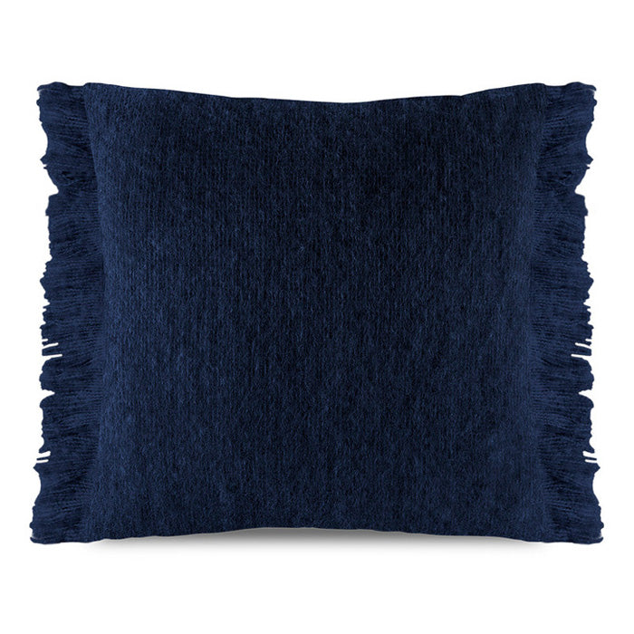 Coussin mohair uni Indigo